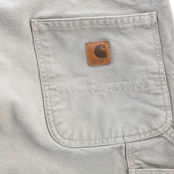 Carhartt B11 DES Work Pants Desert Khaki Dungaree Fit Carpenter Duck 42x32 - Picture 7 of 11